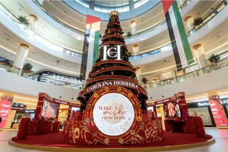 Carolina Herrera Beauty Unveils Holiday Podium at Dubai Mall