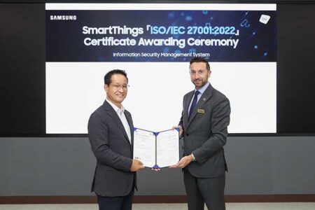 Samsung Electronics Receives ISO 27001 Certification for Its SmartThings Platform