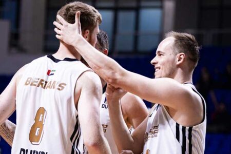 DUBAI BASKETBALL WITH ANOTHER NERVE-WRACKING VICTORY. ISAIAH TAYLOR’S FREE THROW MAKES IT 87-86 OVER SC DERBY IN FINAL SECONDS.