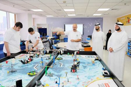 Sheikh Rashid bin Hamdan Meets and Sends Off Hamdan Center for Giftedness and Innovation Team Ahead of FLL World Finals in Houston