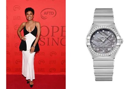 Ariana DeBose, wore an OMEGA Constellation timepiece to the annual Hope Rising Benefit